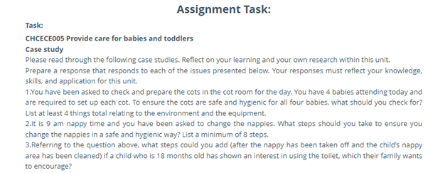 CHCECE005 Assessment Answer