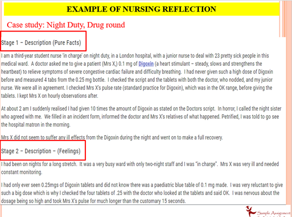 Example of nursing Reflection 2