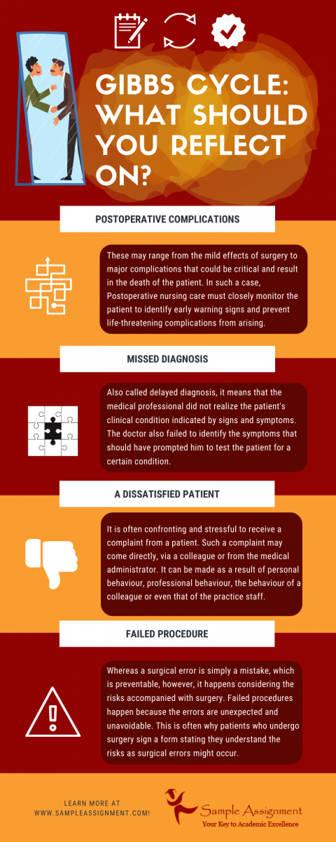 gibbs reflective cycle infographics