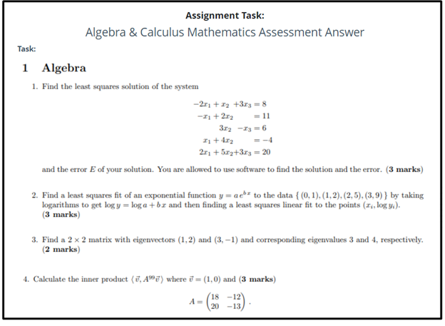 advanced math homework sample online