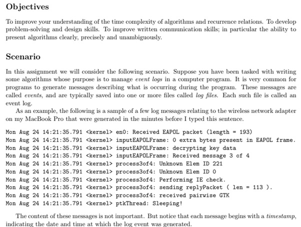 algorithm assessment task