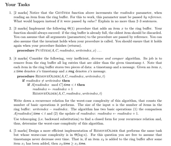 algorithm assessment task