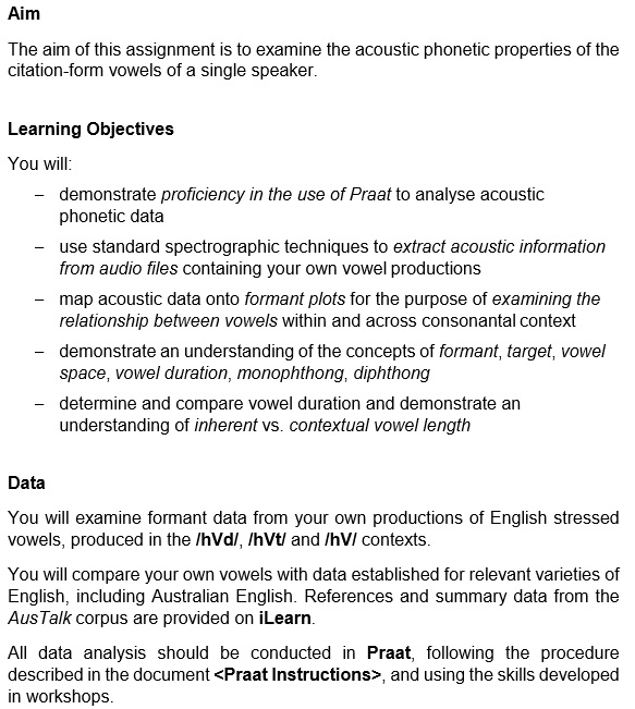 audiology studies assignment question