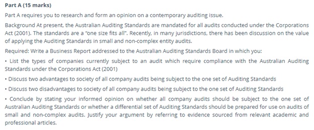 auditing homework question