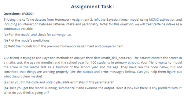 bayesian estimation homework task