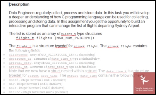 c programming sample