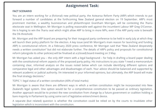 constitutional law assignment help