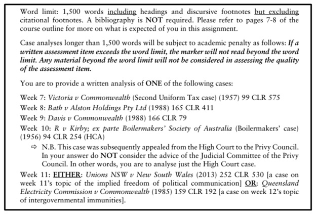 constitutional law assessment