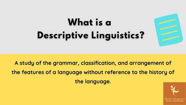 descriptive linguistics homework help