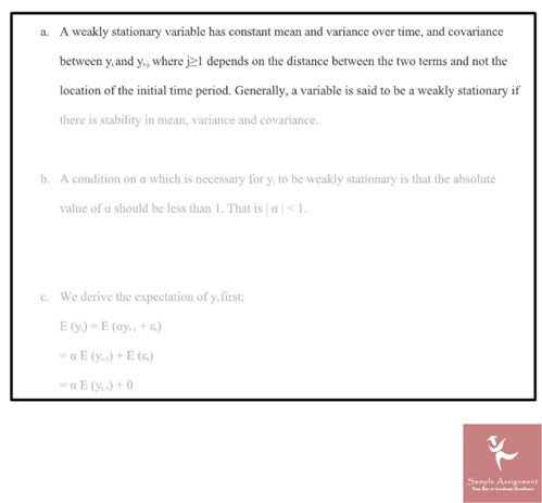 econometrics homework sample