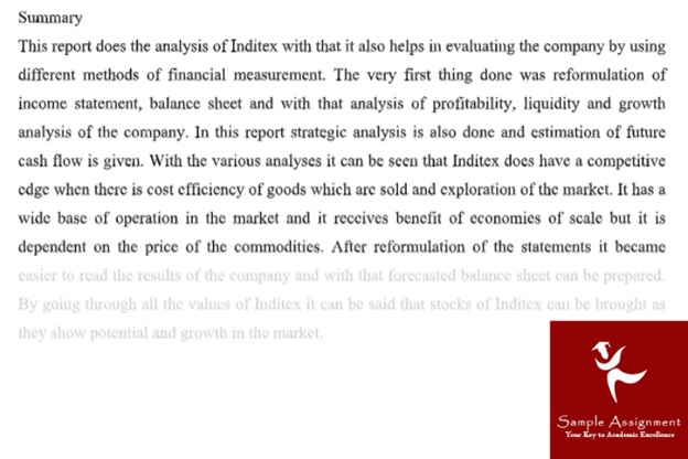 Financial Statement Analysis Assignment Sample