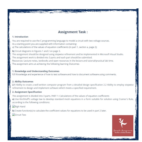 kirchhoffs law assessment help