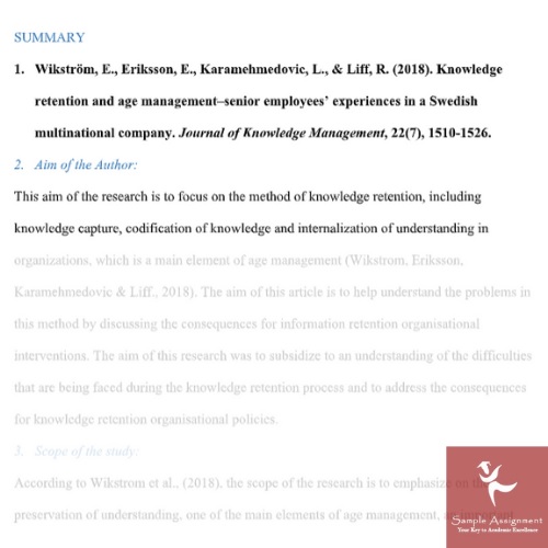 knowledge management assessment answer