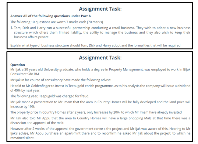 law school assignment sample