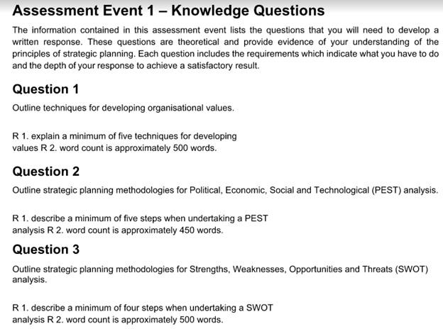 limitation of strategic planning assignment