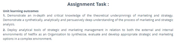 marketing management assignment task