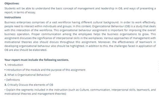 organizational behavior case study help