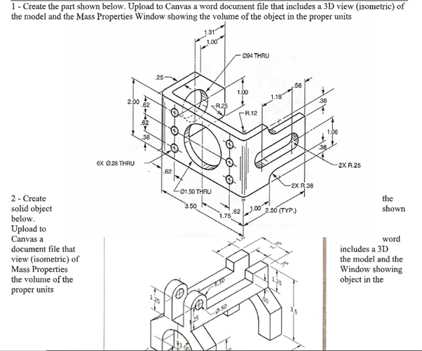 solidworks assignment sample