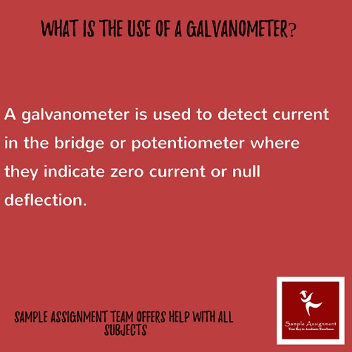 use of galvanometer