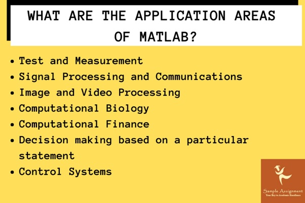 application areas of matlab