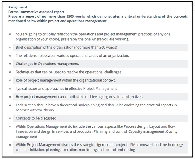 business management assignment question sample