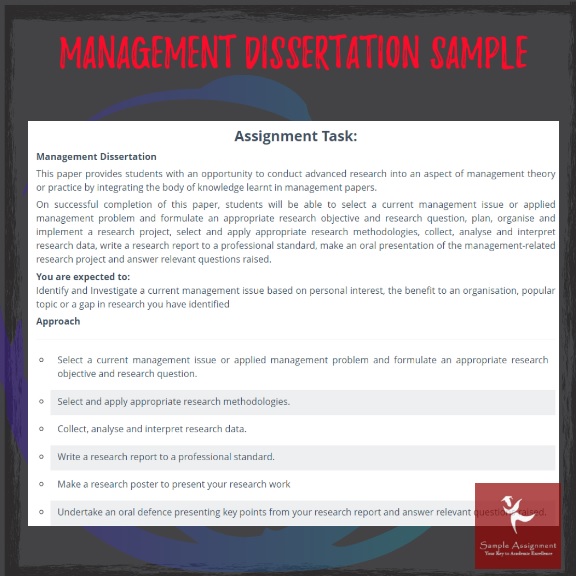 management dissertation sample