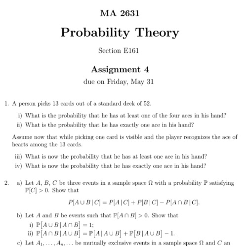 probability homework experts