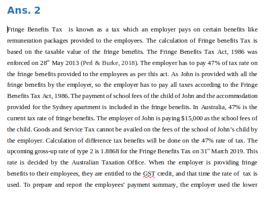 taxation law assignment sample