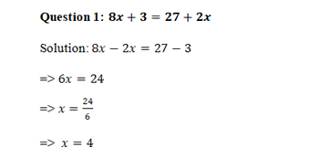 algebra task sample