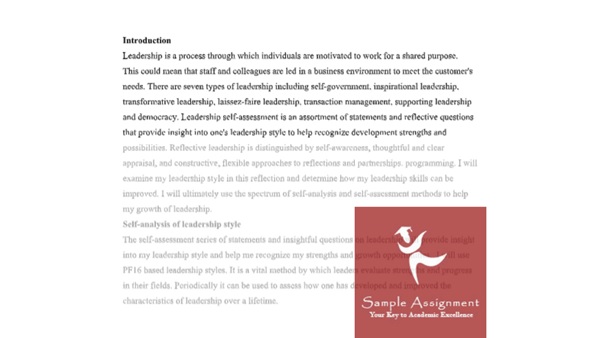 authentic leadership assignment sample