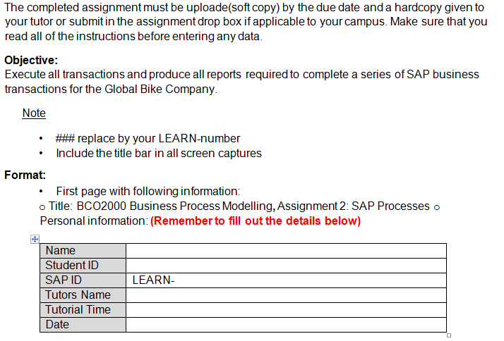 Business Process Modelling Assignment Help