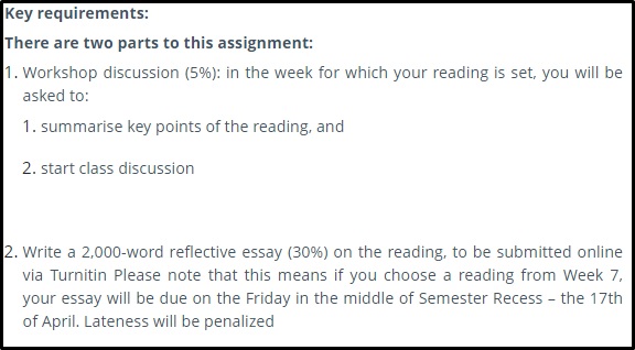 climate change assignment question