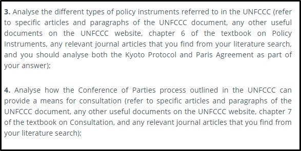 climate change assignment solution