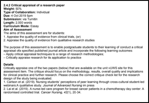 Clinical Trials Assignment Sample