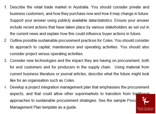 coles supermarket case study sample