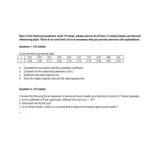 covariance assignment sample online