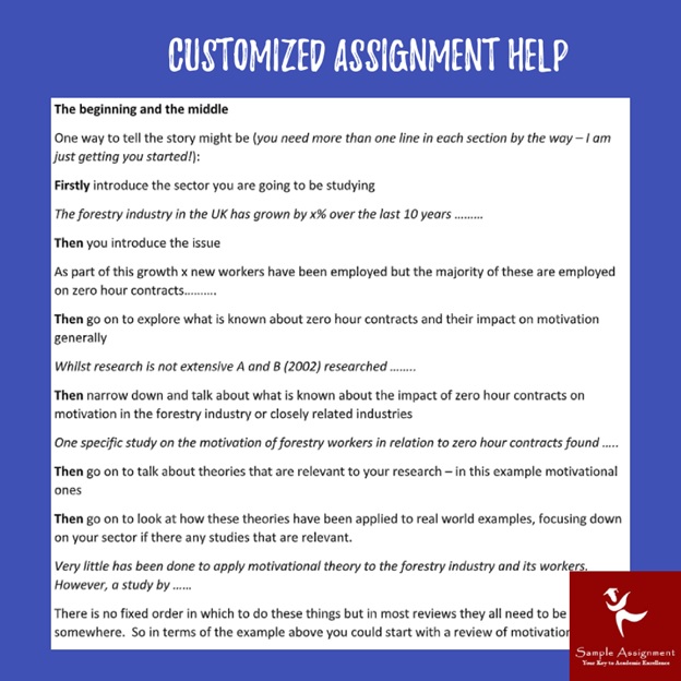 customized assignment help online