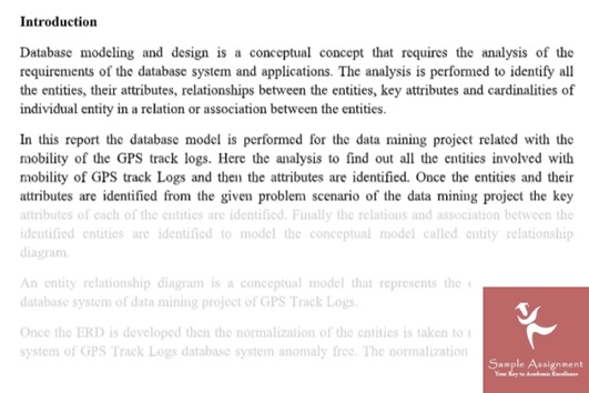 data modelling assignment