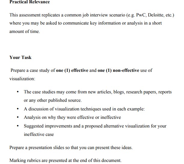 data visualization assignment help