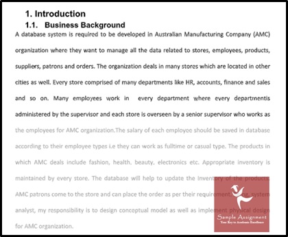 database design assignment