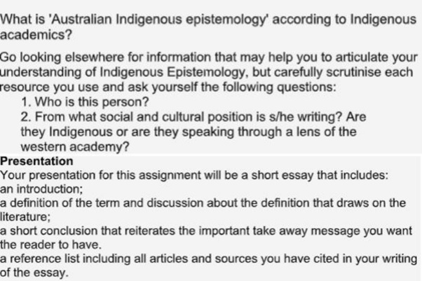 epistemology assignment question