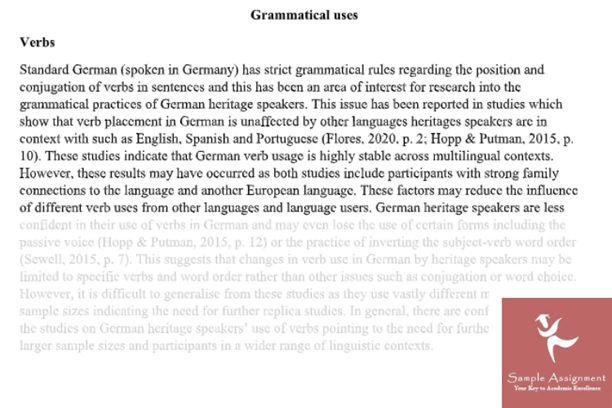 german studies assignment online