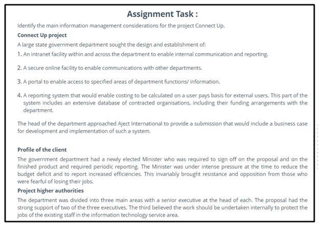 information management assignment task