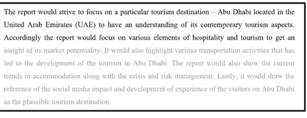 international hotel and tourism management assignment sample