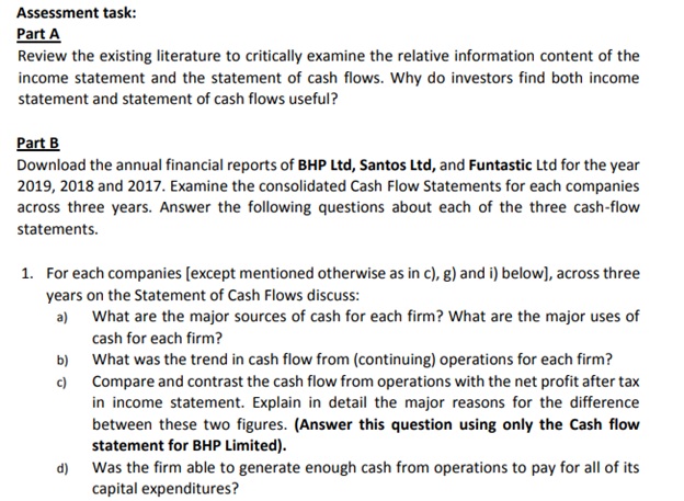 interpretation fund flow statement assignment help