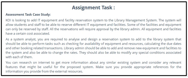 library management assignment task