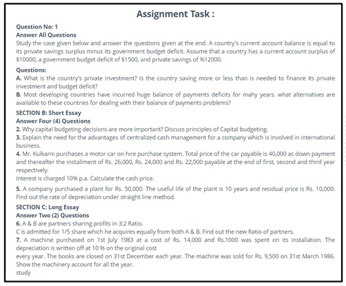 objectives cash management assignment