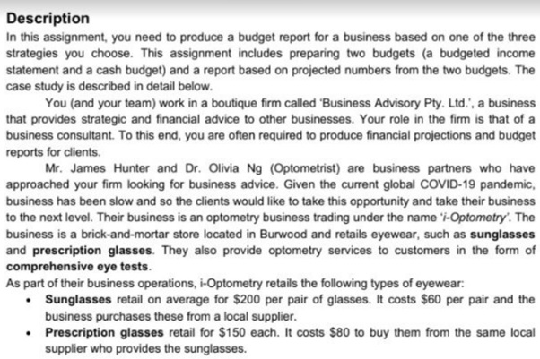 optometry assignment question sample