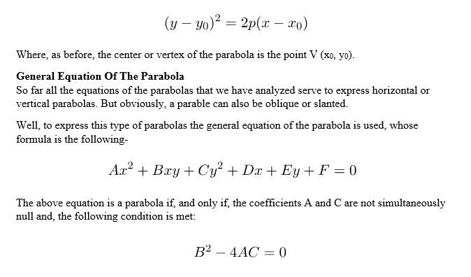 equation of parabola