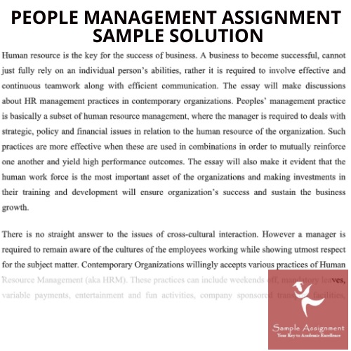 People Management Assignment Help